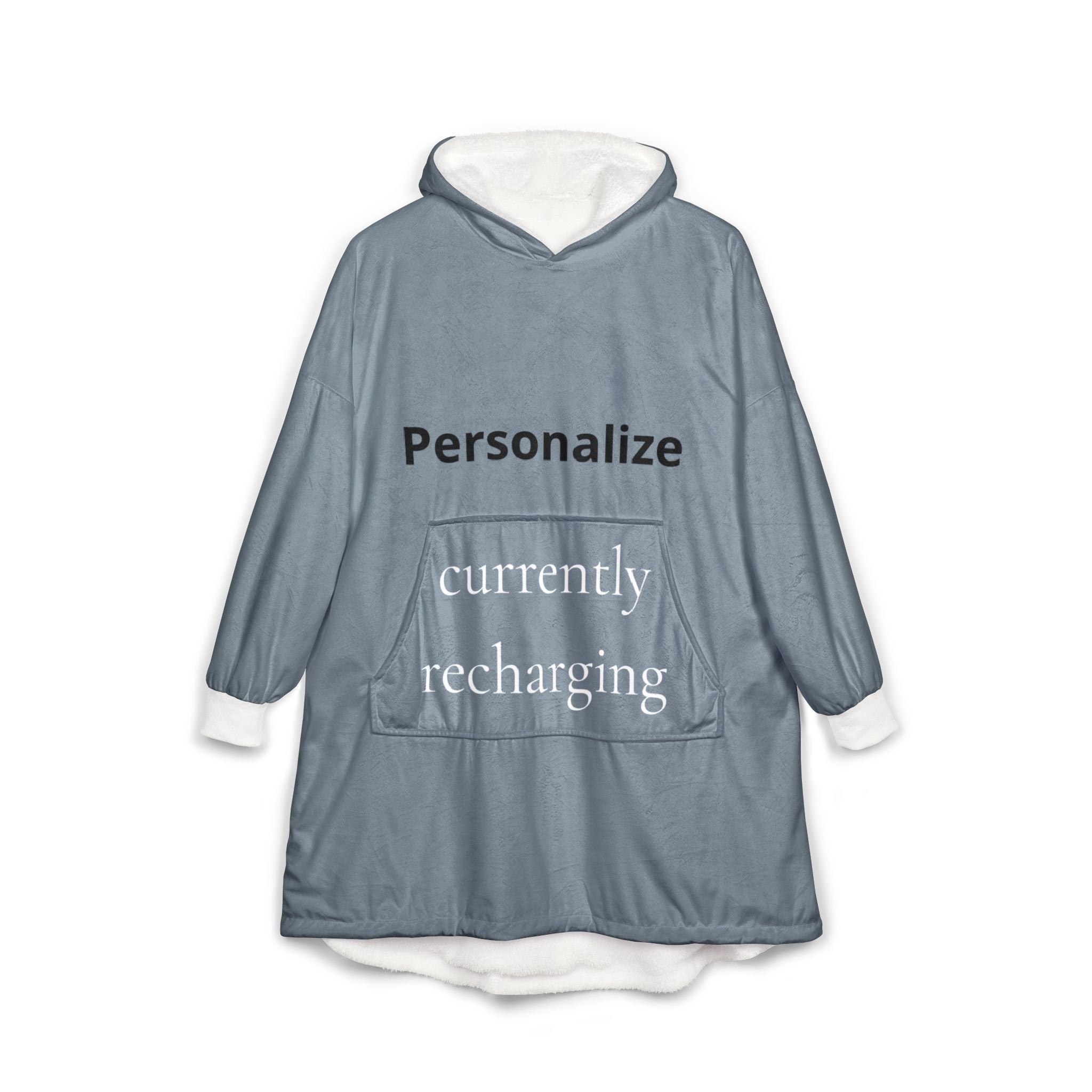 currently recharging | hooded blanket