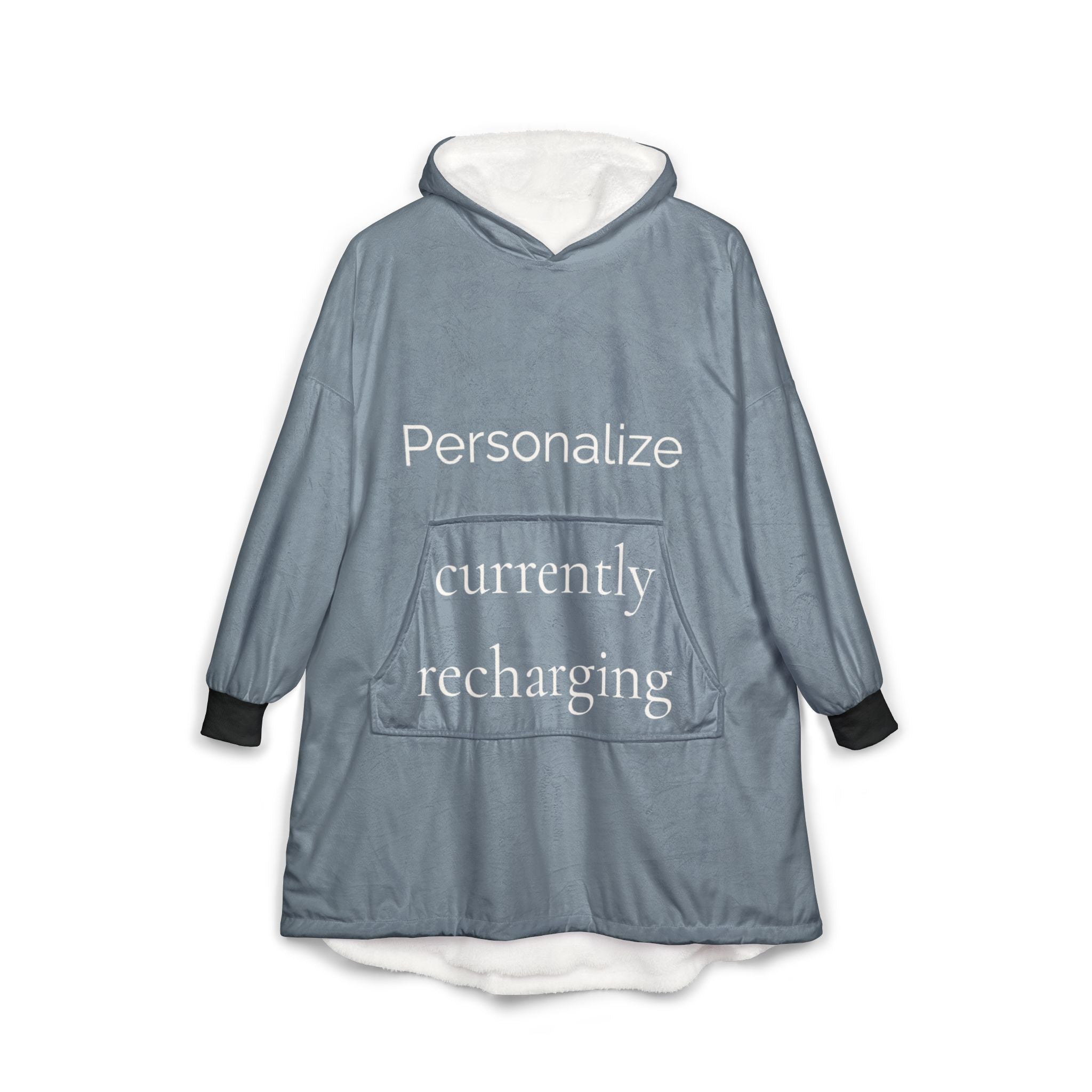 currently recharging | hooded blanket
