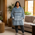 currently recharging | hooded blanket