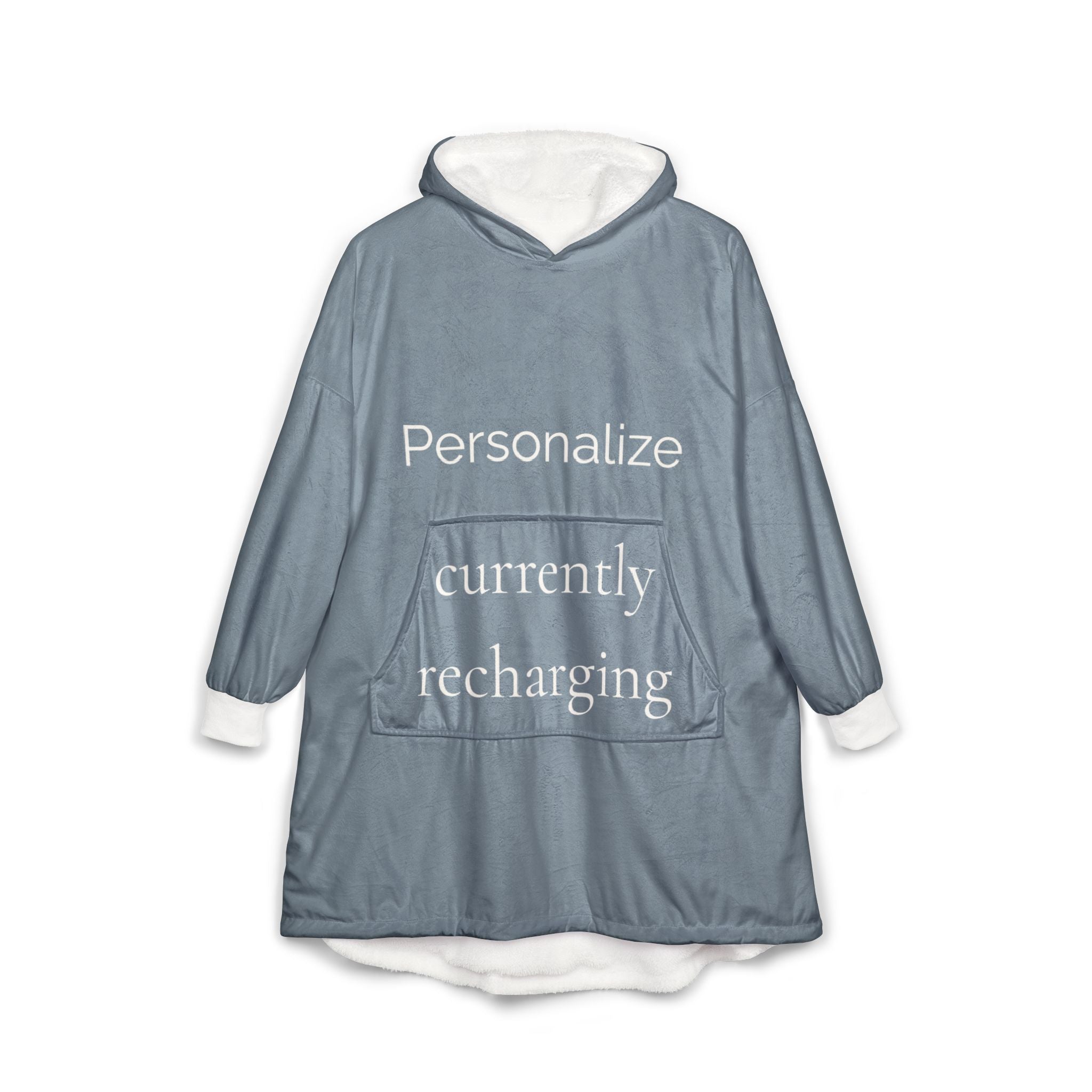 currently recharging | hooded blanket