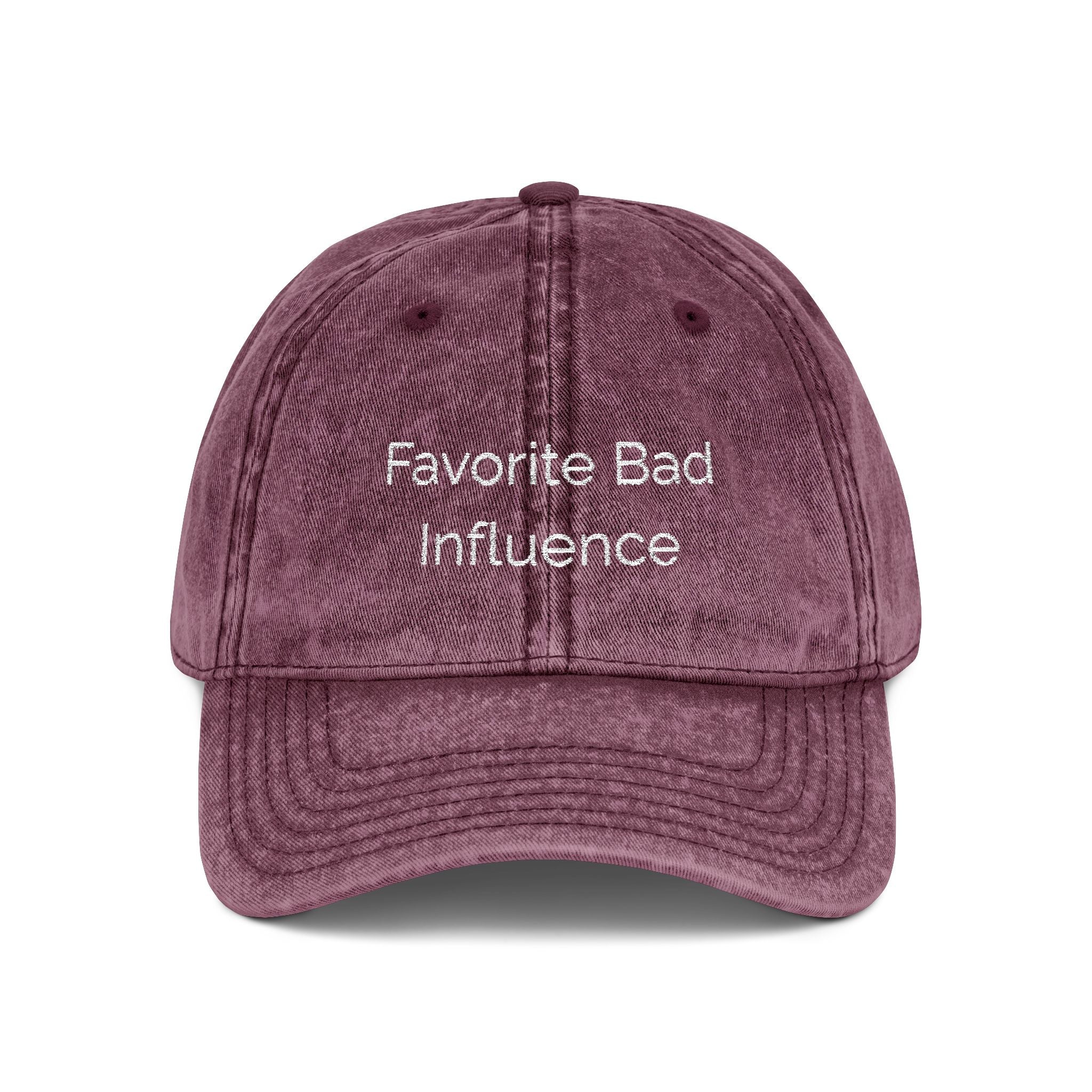 Favorite Bad Influence Hat | Funny Baseball Cap | Sassy Hat for Women | Cute Trendy Hat | Best Friend Gift | Distressed Cap