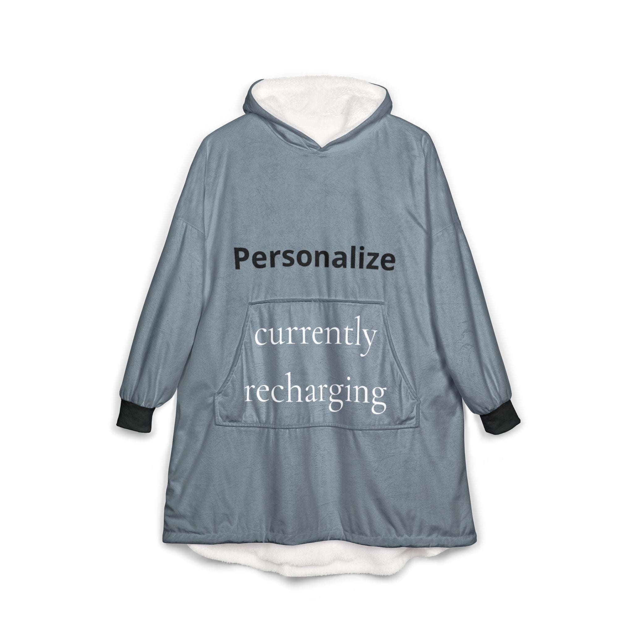 currently recharging | hooded blanket